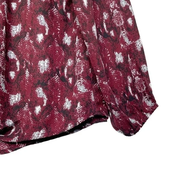Stitch Fix West Kei Casiya Tie Front Blouse Top Burgundy